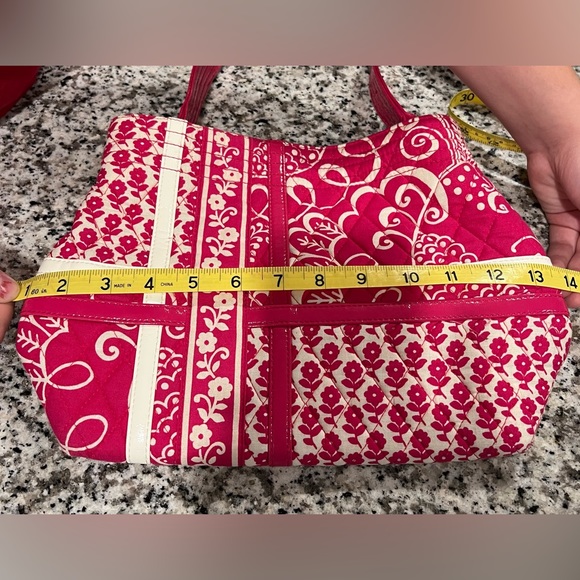 Vera Bradley Pink Twirly Birds Handbag Purse EUC! 🌻🔥 - Picture 11 of 12